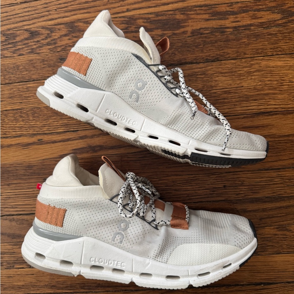 On Cloud Cloudnova White Pearl Running Comfort Sh… - image 2